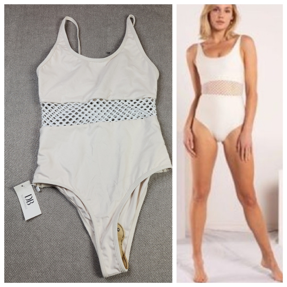 NWT Dream Bandits Australia Sustainable Brighton One Piece Swimsuit Small Cream